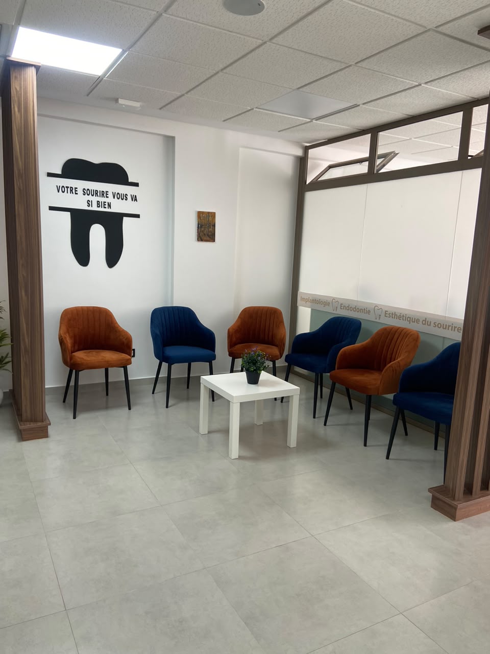 La salle d'attente du cabinet ORIA